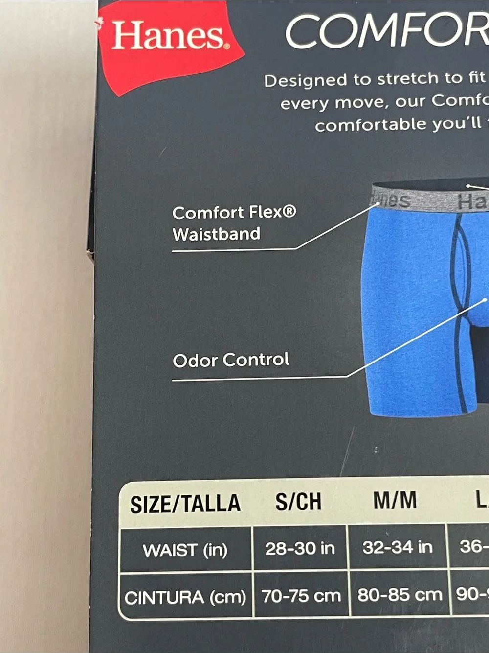 Hanes Men's 3-Pack Boxer Briefs - Black,  Blue & Turquoise Size S
